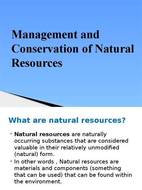Management of Natural Resources 的图像结果