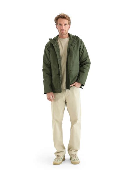 Rare Rabbit Men Oba Dark Green Polyester Fabric Full Sleeve High Neck