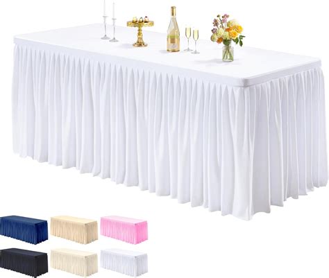 Amazon.com: PARTISKY 1 Pack White Tablecloths for Rectangle Tables 4ft ...