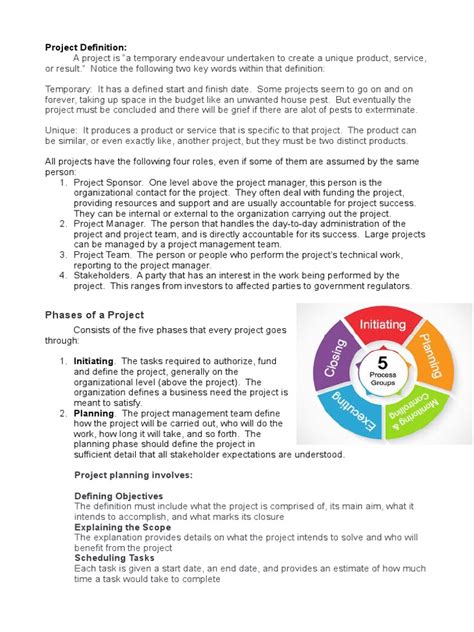 Image result for Project Management Chapter 4 Notes