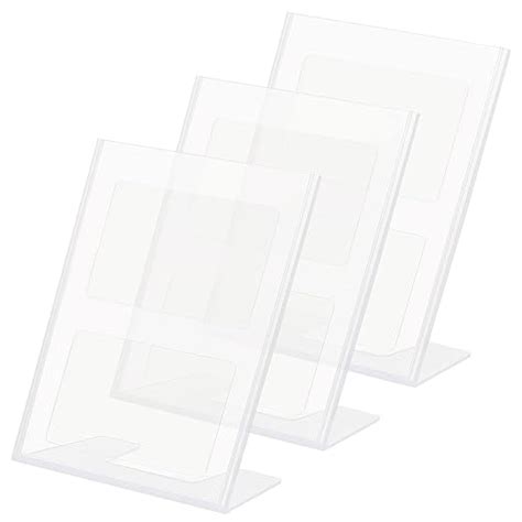 Kurtzy 3 Pack Slant Back Acrylic Display Stand - A4 30 x 21.5 cm Table ...