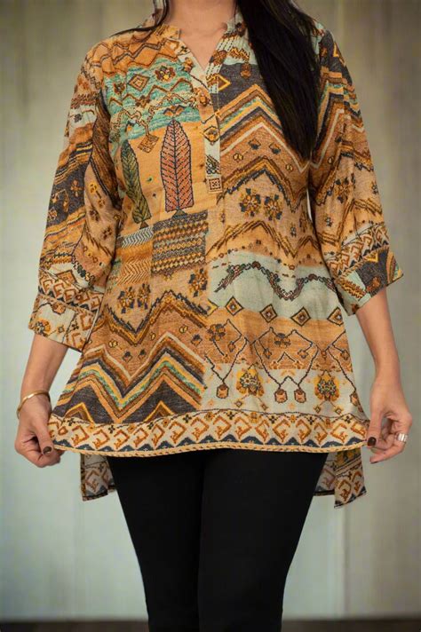 Earthy Abstract Tunic – Stylez & Trendz