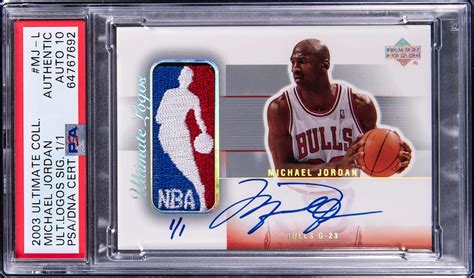 Michael Jordan's Rare 2003 Upper Deck Bulls Logoman Auto Card Sells For ...