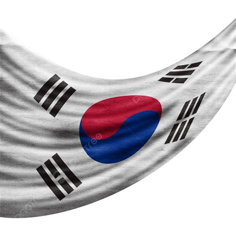 South Korea Flag Waving With Texture, South Korea, Korean, Flag PNG ...
