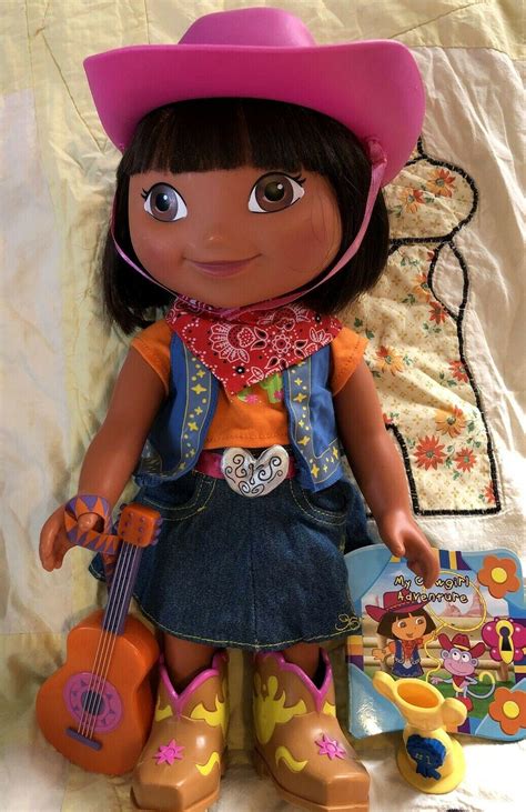Dora the Explorer Doll Dress Up Adventure Cowgirl 15" Fisher Price 2003 ...