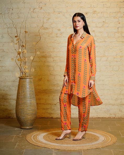 SANIA BIG LEAVES - ORANGE