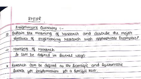 RMIPR Assignment: Understanding Research in Engineering - Studocu