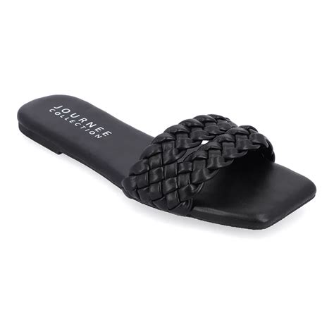 Journee Sawyerr Women's Braided Slide Sandals