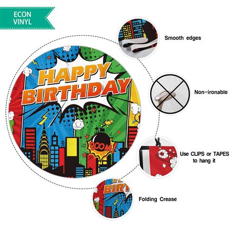 Allenjoy 7x5ft Superhero Theme Backdrop for Children Boys Kids Super ...