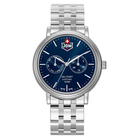 Hiyath -JDM Military Swiss Made ECHO Multifunction Blue Round Dial Men ...