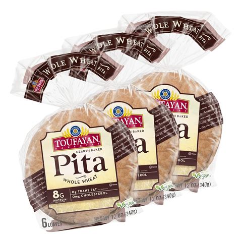 Amazon.com: Toufayan Bakeries, Whole Wheat Pita Bread | Vegan ...