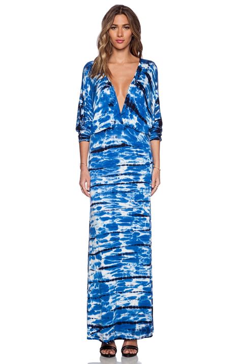 Young, Fabulous & Broke Eaton Maxi Dress in Navy & Blue Shorebreak ...