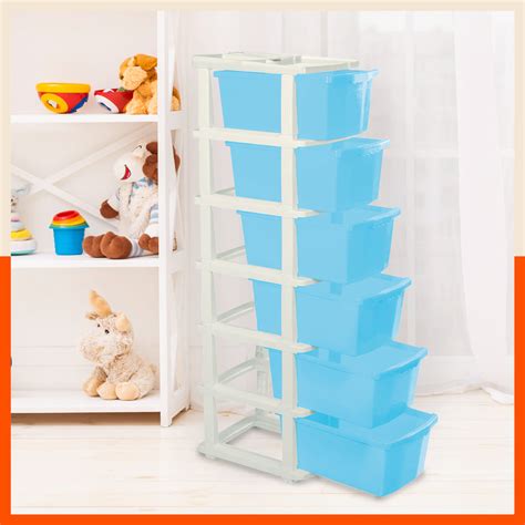 Stomo 6 Multi-Purpose Storage Organizer for Home and Office (Blue ...
