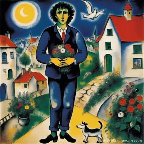 Chagall's 'I and the Village' | Stable Diffusion Online