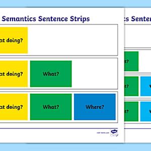 Colourful Semantics Resources | Worksheet