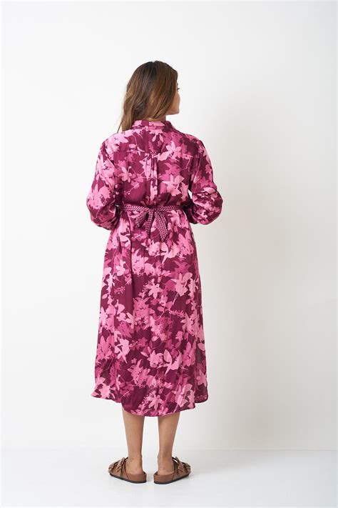 TIE UP SHIRT DRESS - PURPLE – Vasstram