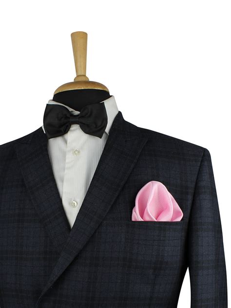 Kavove Pink Checkered Pocket Square For Men