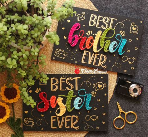 Best Brother & Sister String Art | Gift for Rakshbandhan – Craftsbazaar