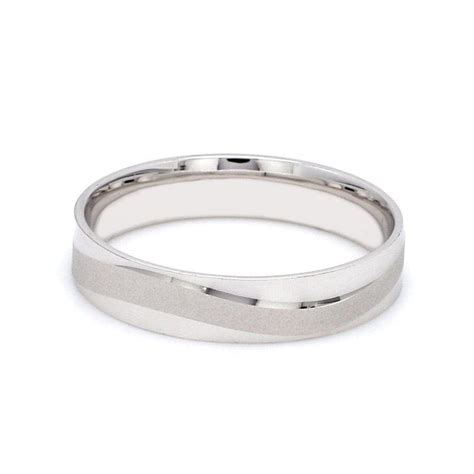 Japanese Plain Platinum Couple Rings with a Matte Finish Wave JL PT 61 ...