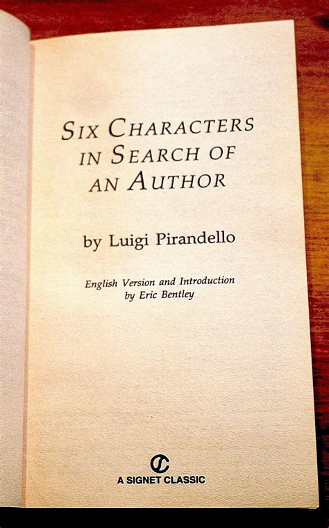 Six Characters In Search Of An Author (1921) by Luigi Pirandello (1867 ...