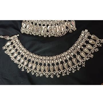 Buy quality 925 Pure silver Antique Ball heavy payal pO-208-05 in New Delhi