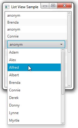 Image result for List View JavaFX