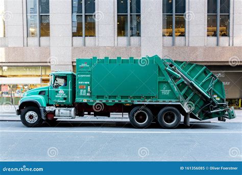 Garbage Truck in the Streets of Manhattan, NYC Editorial Image - Image ...