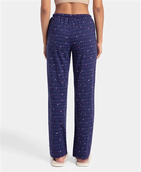 Buy Super Combed Cotton Printed Pyjama with Side Pockets - Classic Navy ...