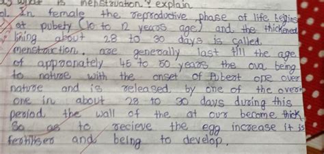 What is menstruation ? explain - Brainly.in