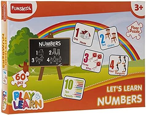 Buy Funskool Play & Learn-Numbers,Educational,60 Pieces,Puzzle,For 3 ...