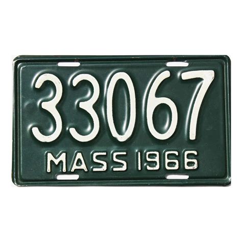 1966 Massachusetts Motorcycle License Plate #33067 | Cycle