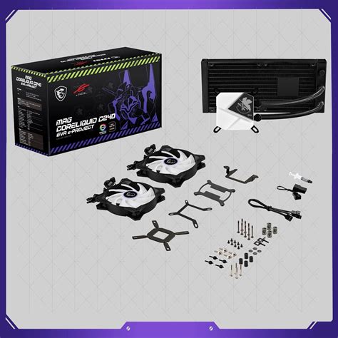Buy MSI MAG CoreLiquid C240 EVA e-Project - AIO RGB CPU Liquid Cooler ...