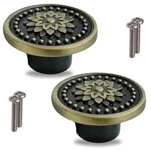 JKC Antique Brass Finish Rajwadi Design Cabinet Knobs, Multipurpose ...