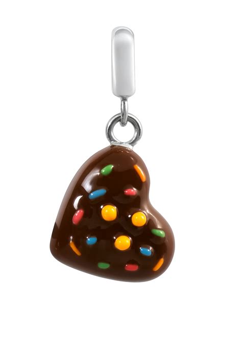Heart Chocolate Sprinkle Charm in 925 Silver – Zirak Silver