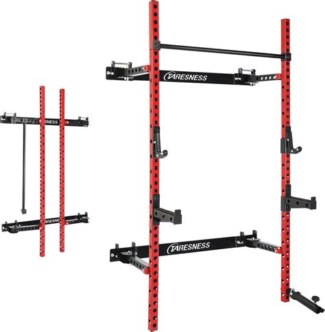 Amazon.com : TARESNESS Foldable Squat Rack, Wall Mounted Squat Rack ...