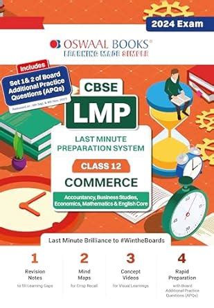 Oswaal CBSE LMP Last Minute Preparation System Class 12 Commerce Stream ...