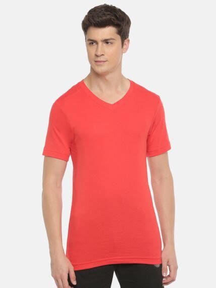 Combed Cotton Ribbed Half Sleeve V-Neck Undershirt