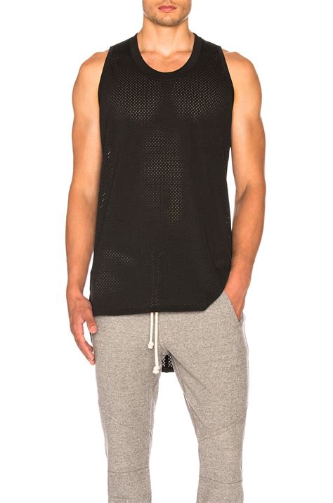 Fear of God Mesh Tank in Black | FWRD