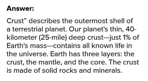 what do you understand by the earth's crust how deep in it answer ...