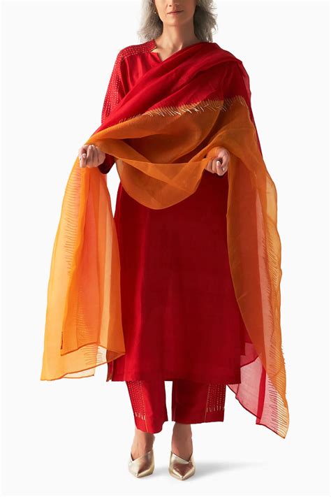 Buy Mineral Yellow Red Metal Fringe Set by Studio Medium | The Sverve