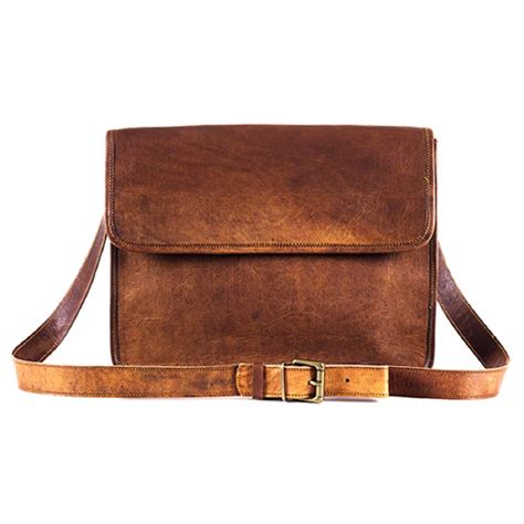 Buy Goatter Leather Brown 13" Messenger Bag at Amazon.in