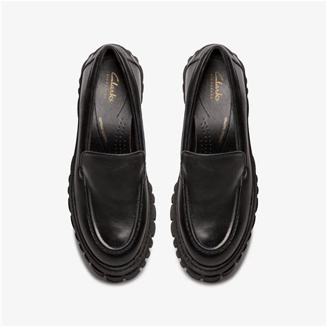 Womens Page Loafer Black Leather Shoes Loafers Slip Ons | Clarks Outlet