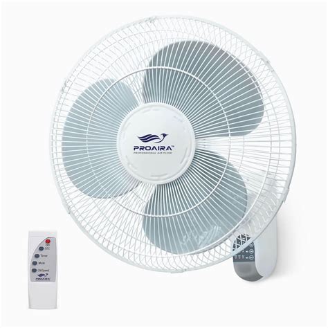 16" Wall-Mount Oscillating Fan with Adjustable Tilt with Remote and ...