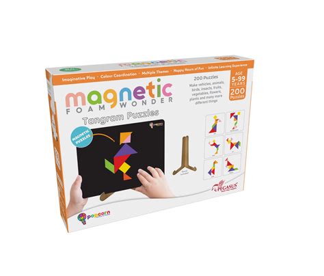 Foam Wonder Tangrams Magnetic Puzzles – 200+ Creative Builds with 350 ...