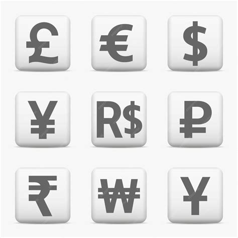 Currency signs stickers | Premium Vector