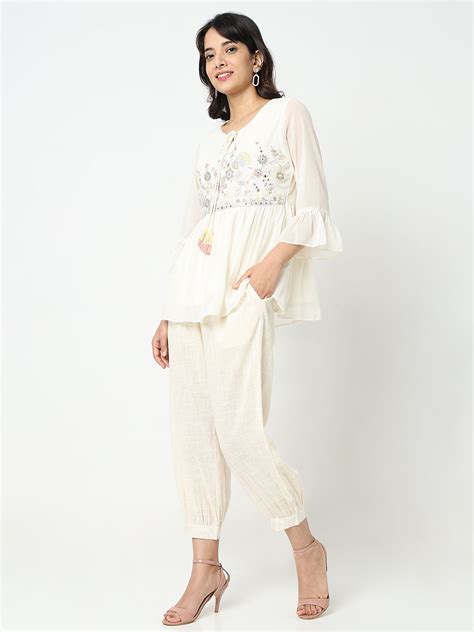 Nylangan Solid Mid Rise Ethnic Pants