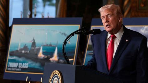 Trump announces plans for new navy warships to be known as ‘Trump-class’