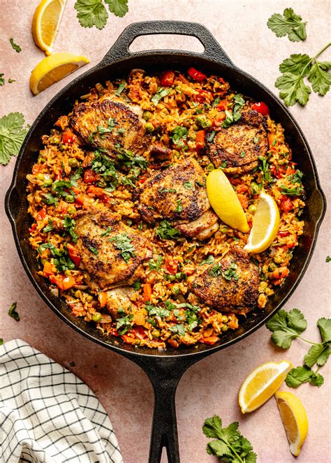One Pan Spanish Chicken and Rice | Gimme Delicious