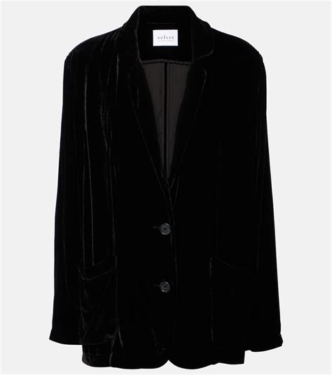 Kyla velvet blazer in black - Velvet | Mytheresa