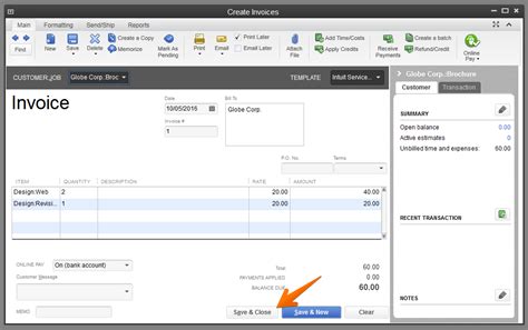 QuickBooks Create Invoice 的图像结果